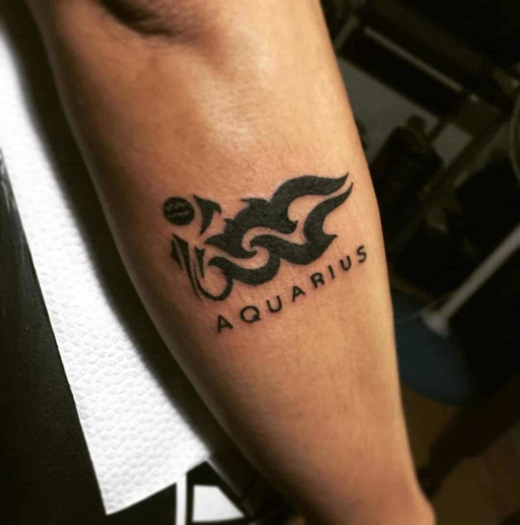 Celestial Sphere Aquarius Tattoo Design