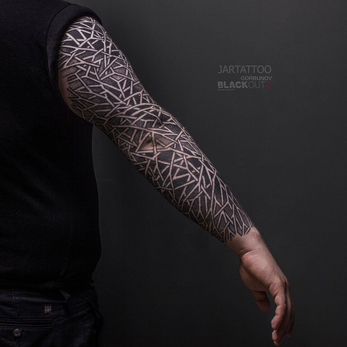 Textual Blackout Tattoo