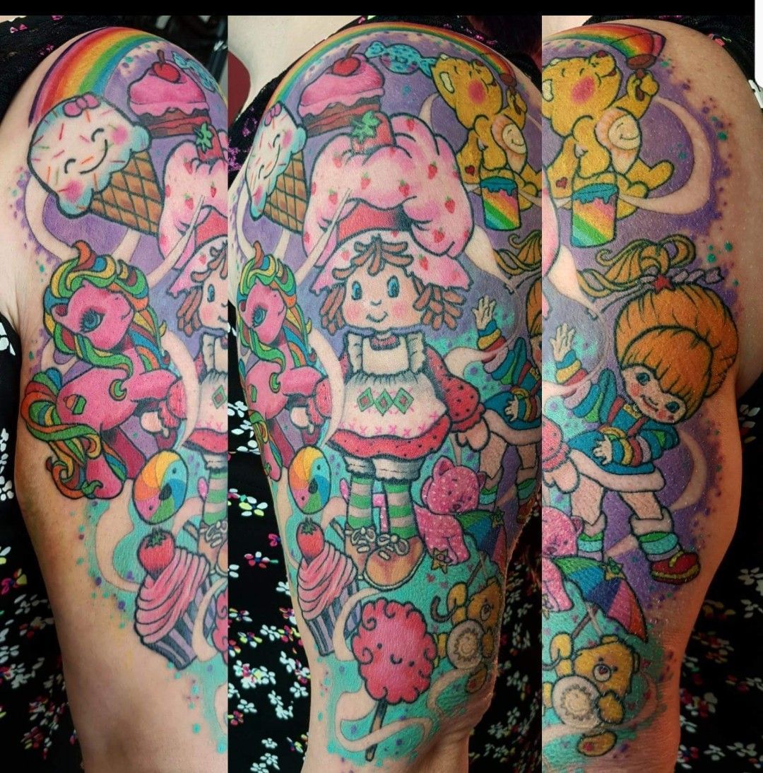 90s Cartoon Collage Tattoo