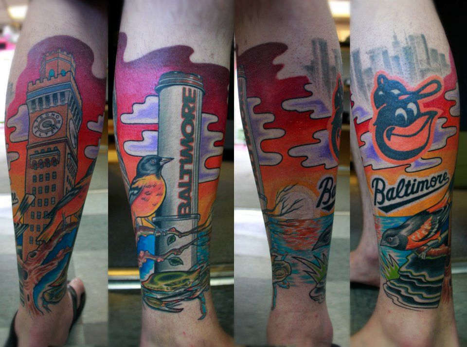 Baltimore Orioles tattoo