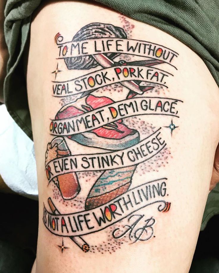 Anthony Bourdain tattoo