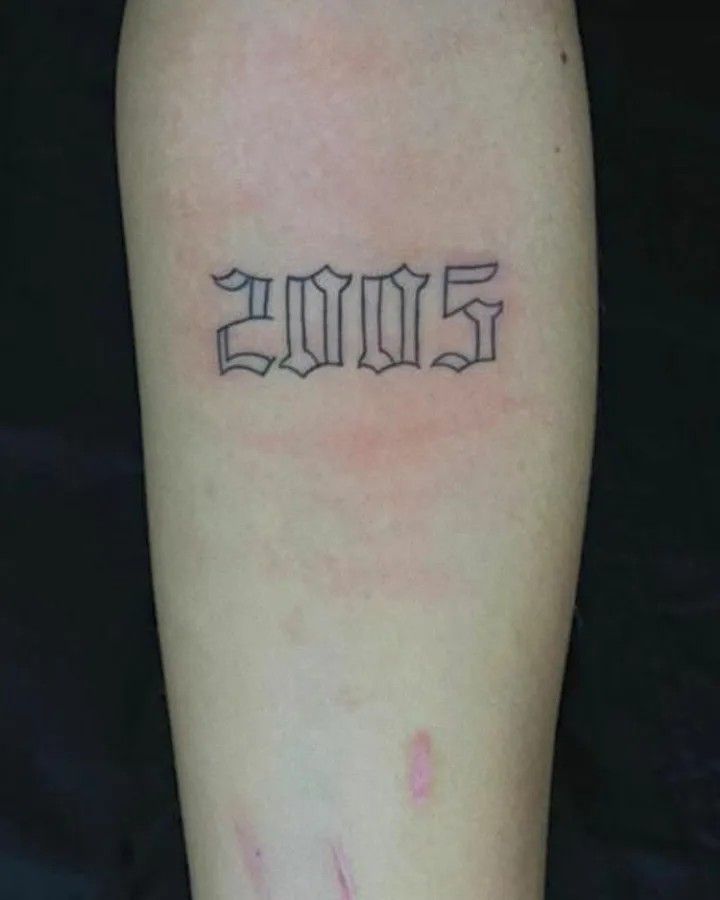 Birth date tattoo