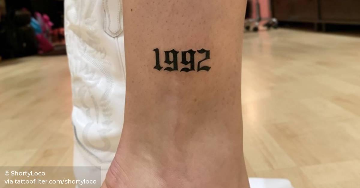 Unique 1992 Tattoo Design