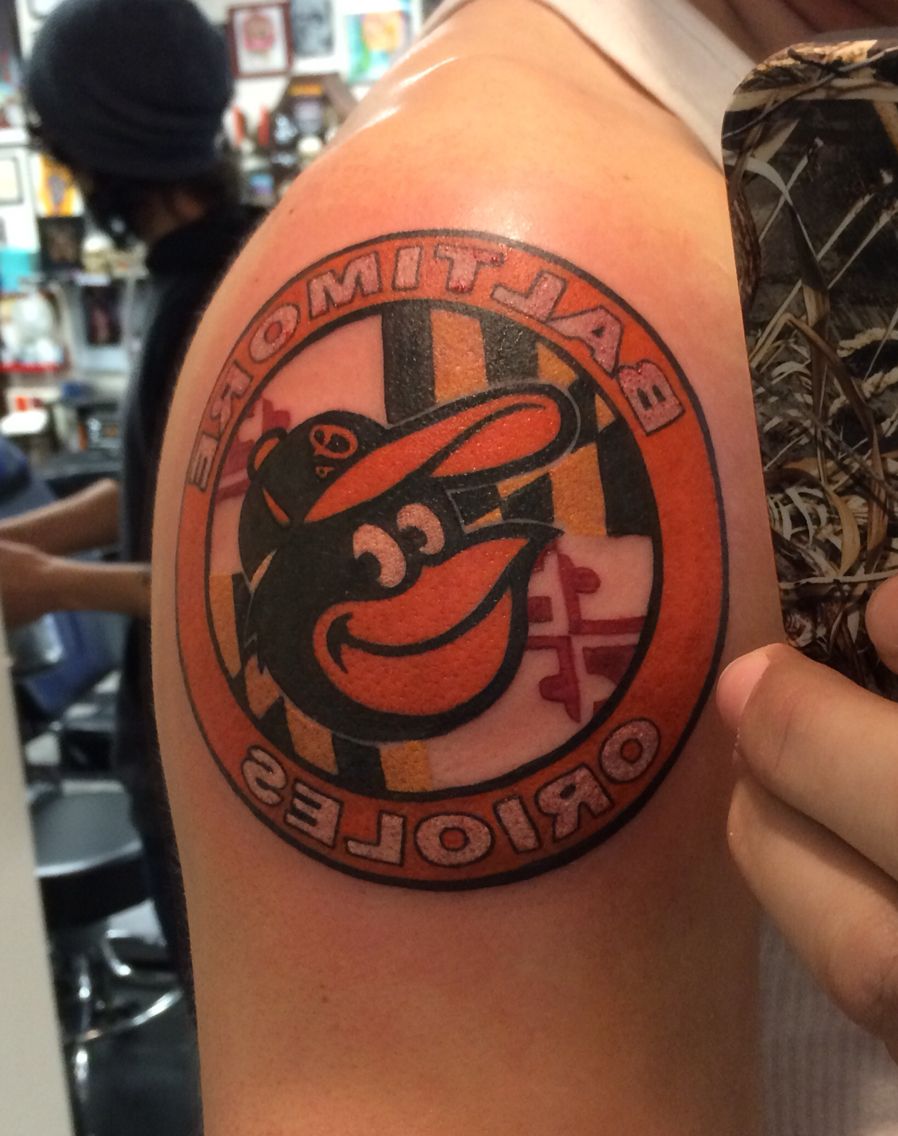 Baltimore Orioles Tattoo by Tattoo Dynasty