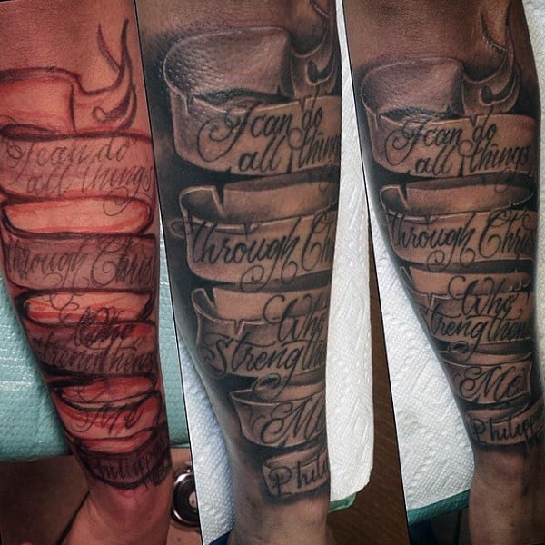 Male Banner Tattoos