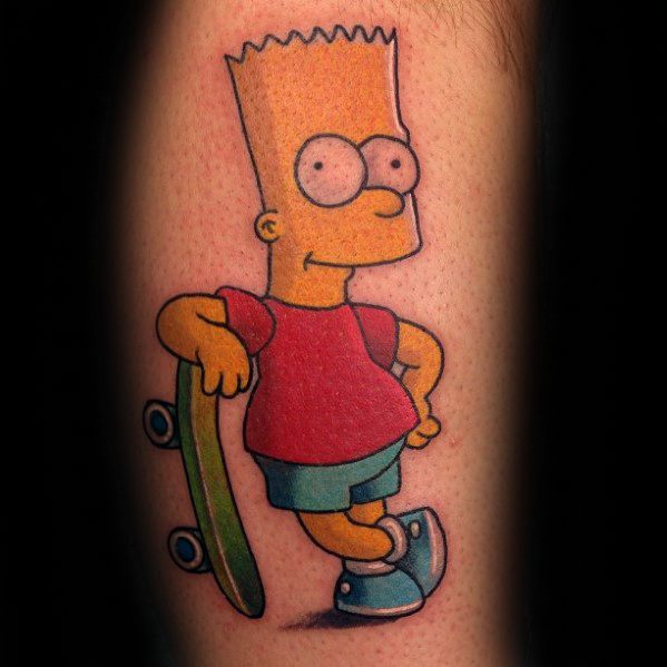 Classic Bart Simpson Tattoo