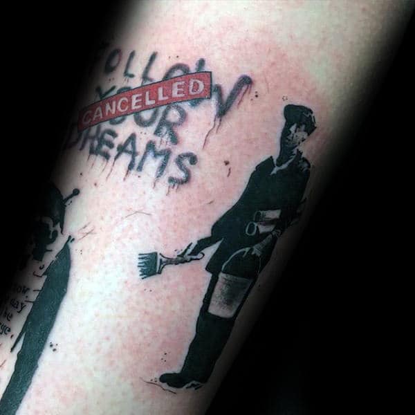 Banksy Arm Tattoo
