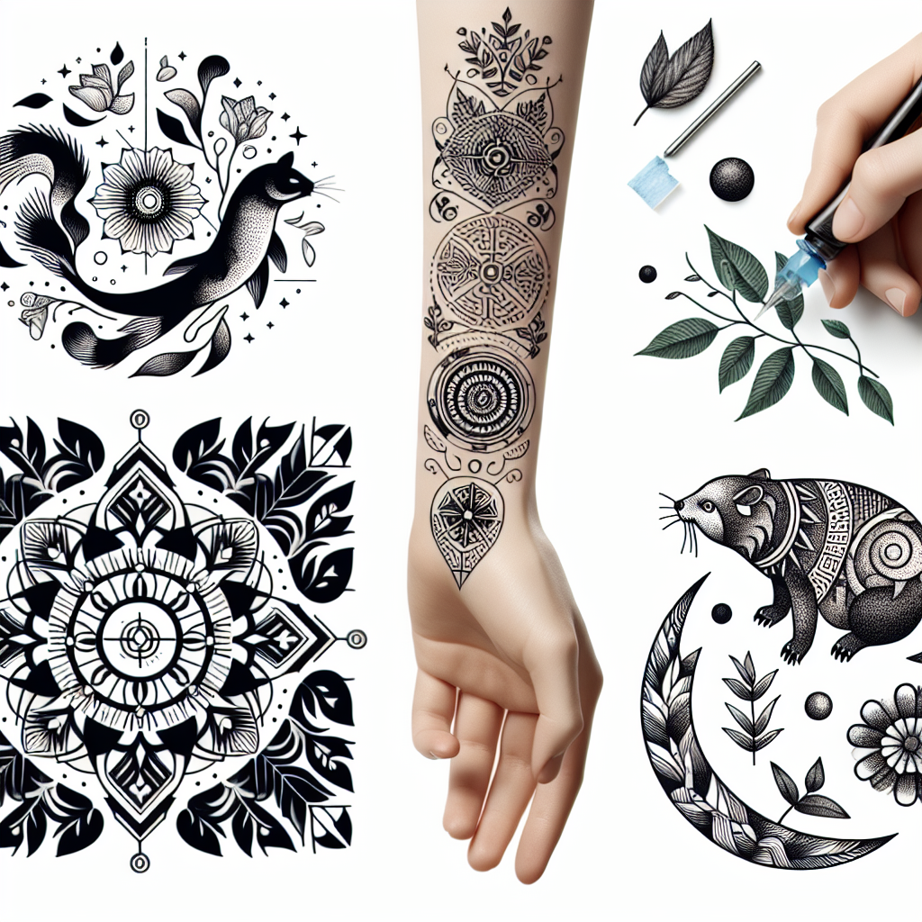 Floral Elements Tattoo Idea
