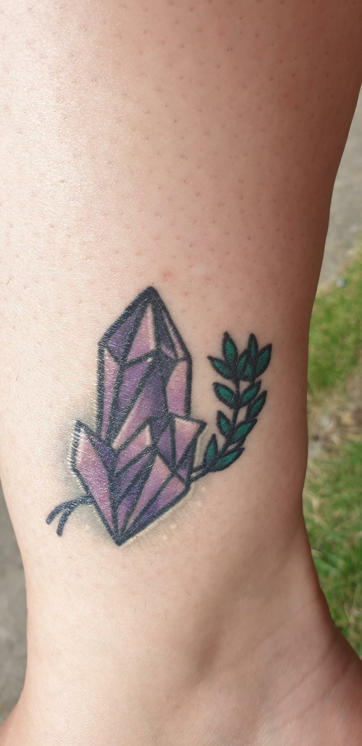 Amethyst Crystal Tattoo