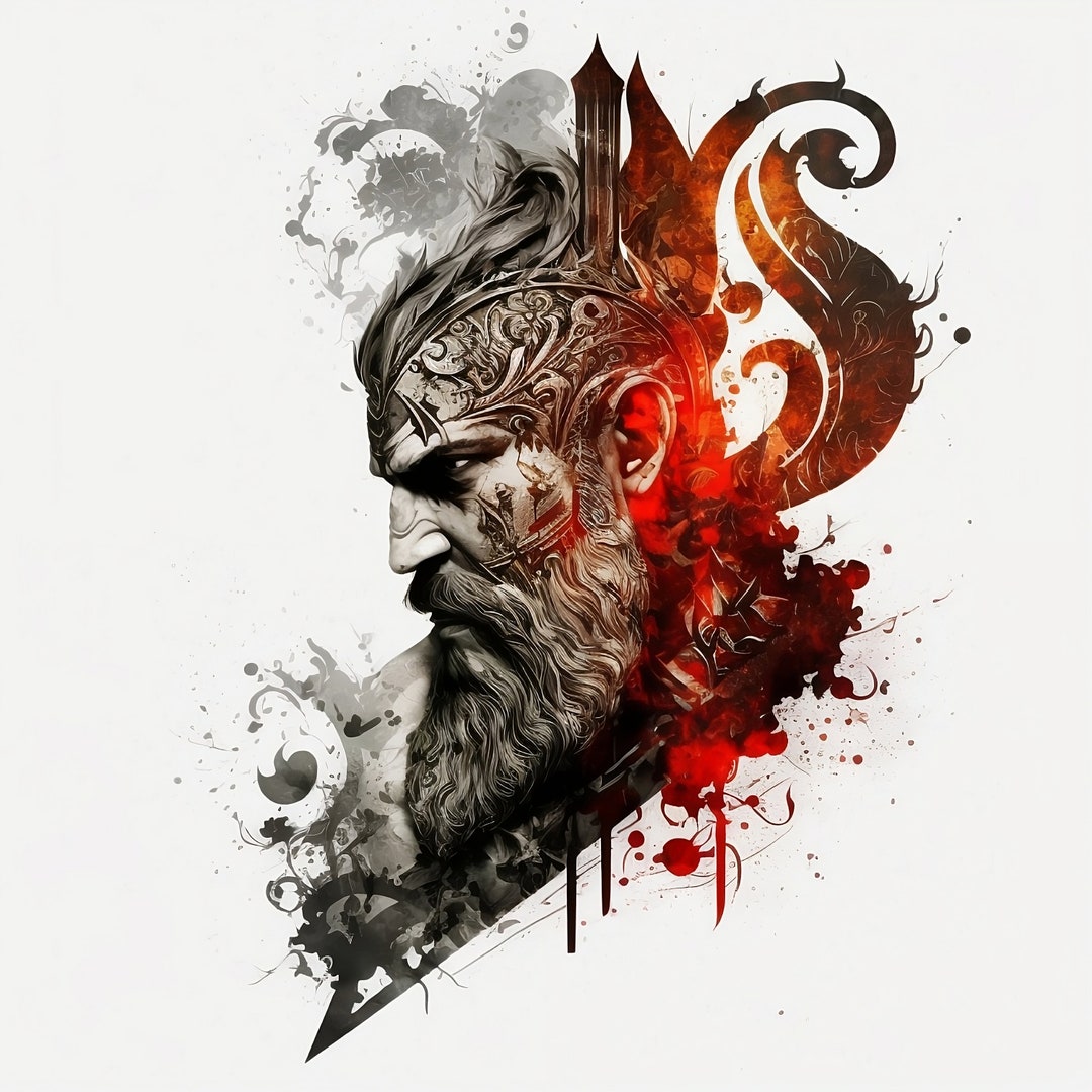 Ares God of War Tattoo Design
