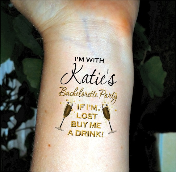 Bachelorette party tattoos temporary
