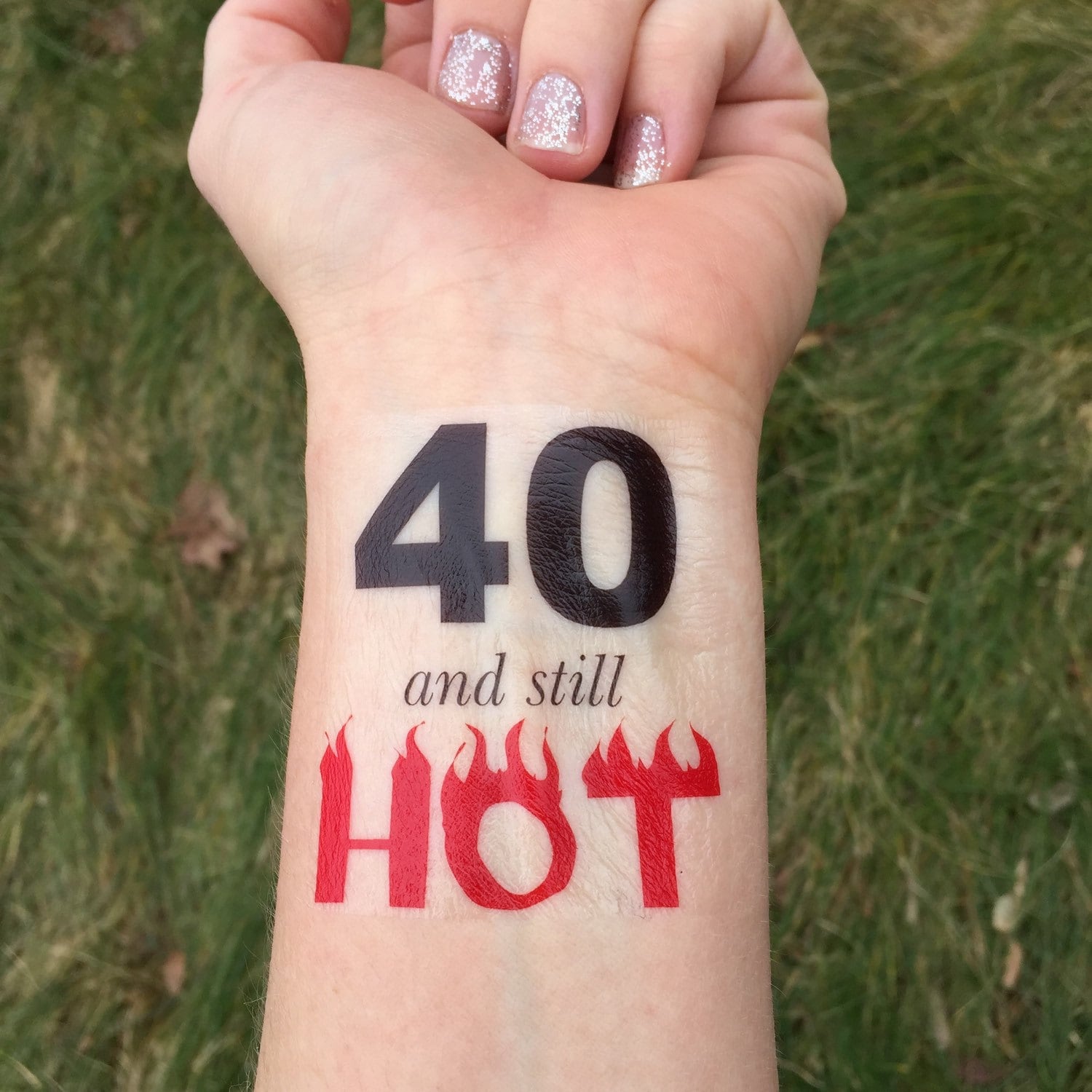 Elegant 40th Birthday Tattoo Design