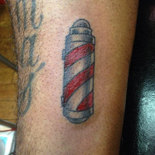 Barber Pole Tattoos Designs