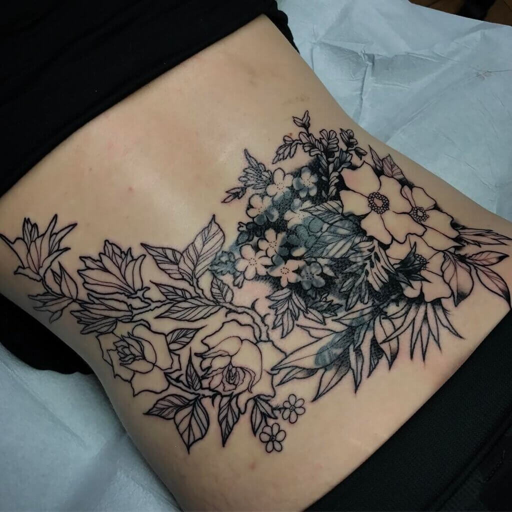 Beautiful lower back tattoos for women