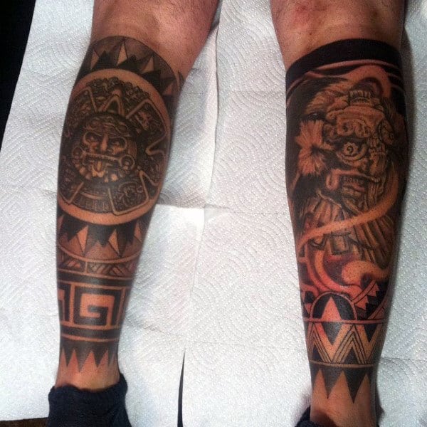Aztec animal totem tattoo