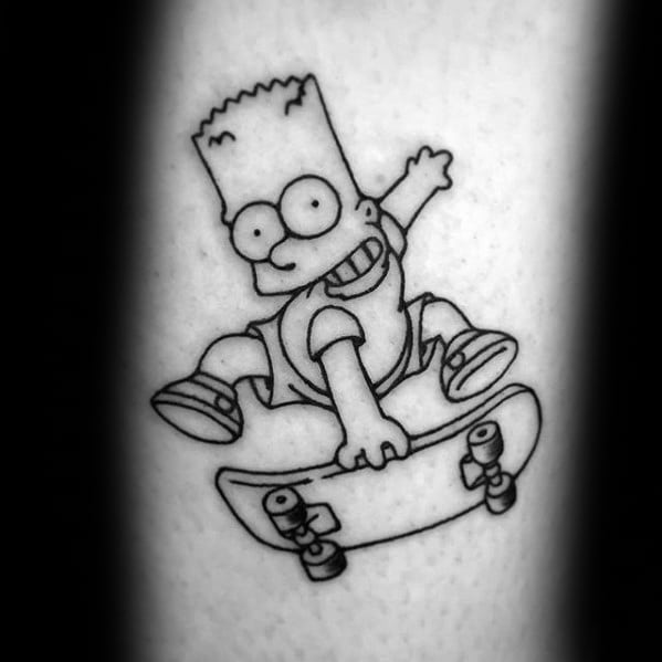 Forearm Bart Simpson Tattoo
