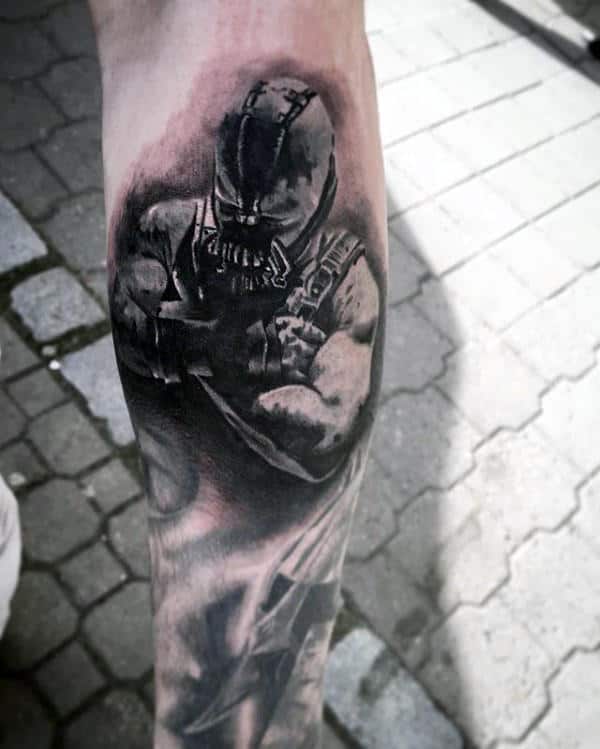 Bane's Menacing Mask Tattoo