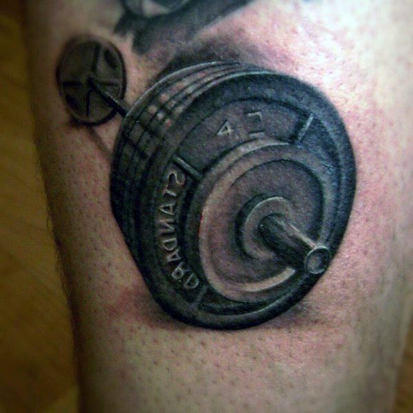 Minimalist Barbell Tattoo