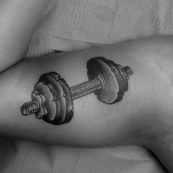 Barbell with Inspirational Quote