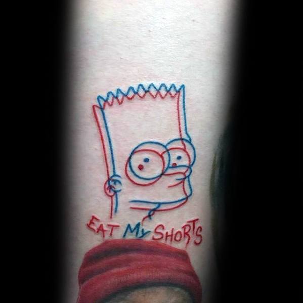 3D Bart Simpson Tattoo