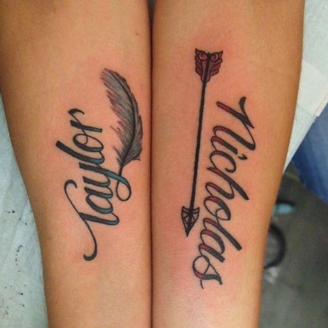Name tattoo with an infinity symbol
