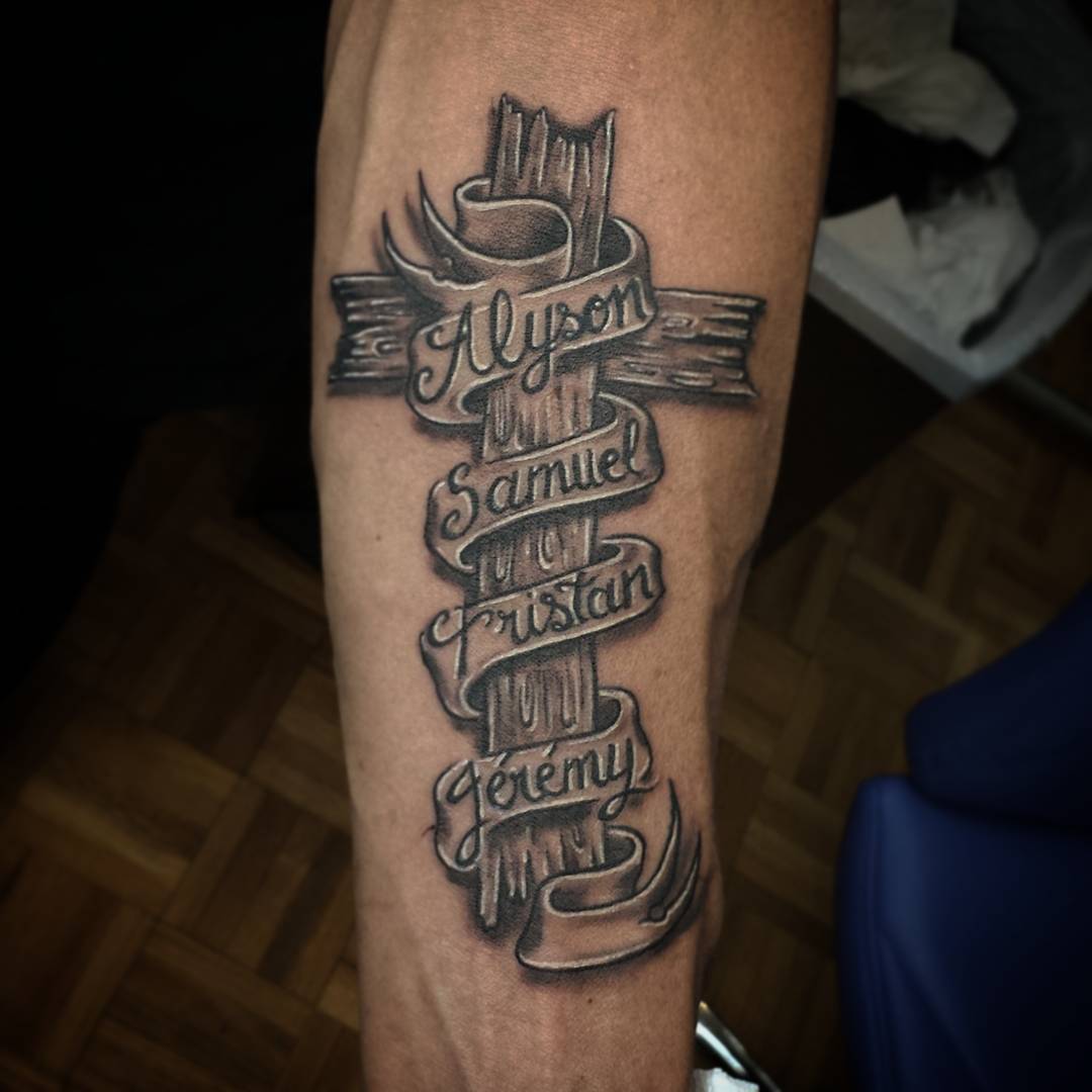 Geometric Name Tattoos