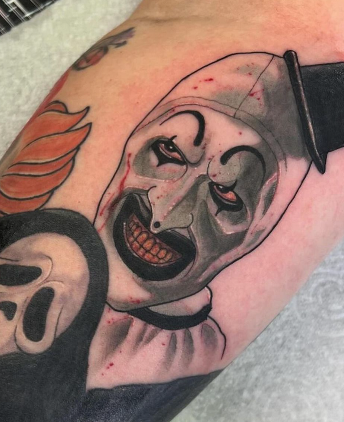 Neo-Traditional Art the Clown Tattoo