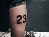 numbers-23-mens-leg-tattoo-ideas