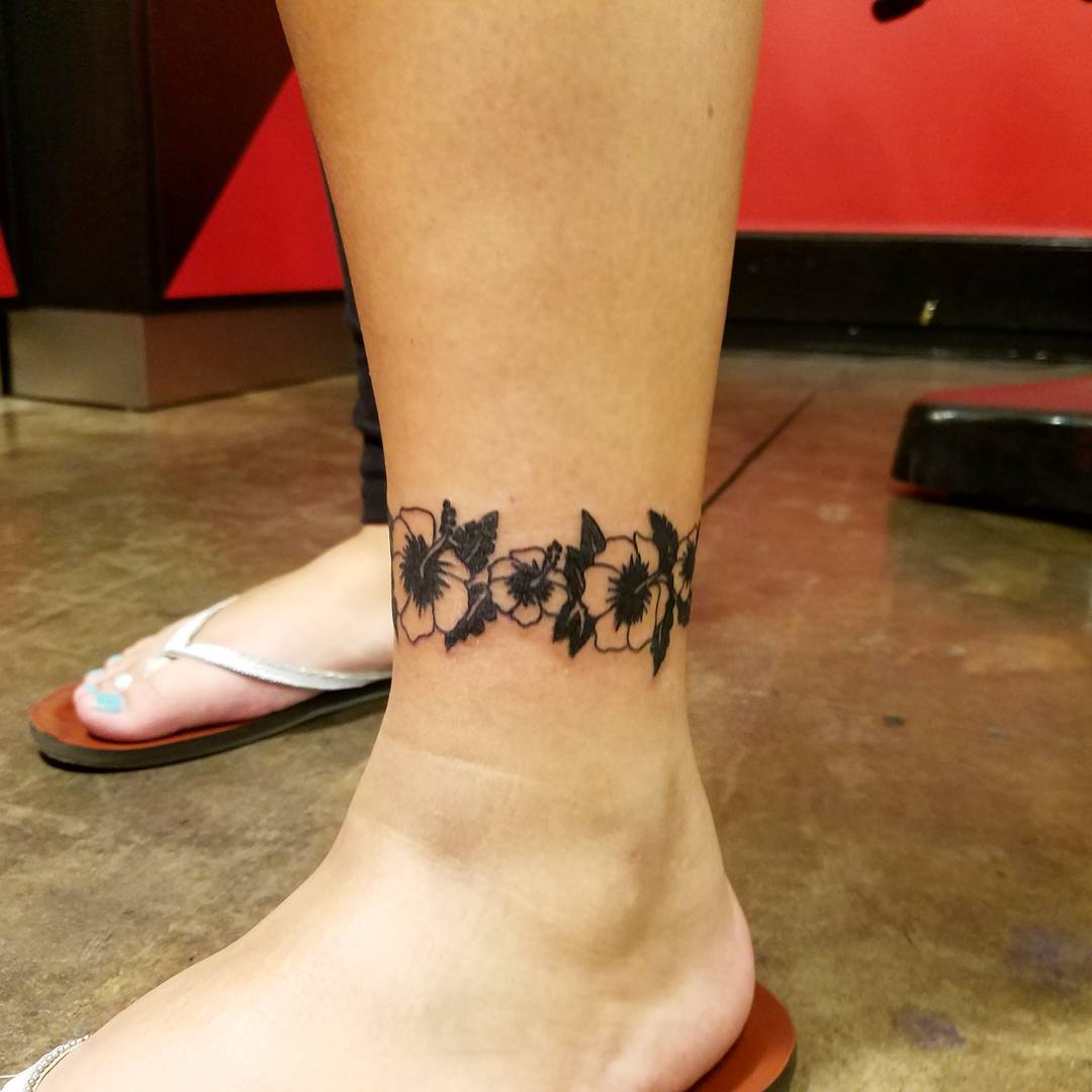Minimalist Geometric Ankle Tattoo