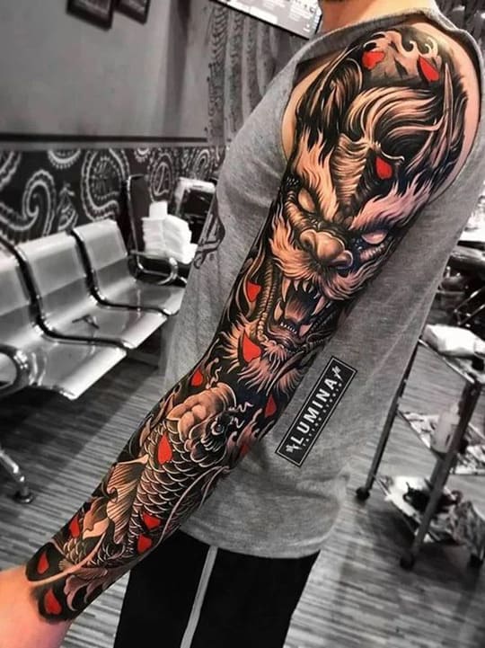 Geometric Sleeve Tattoo