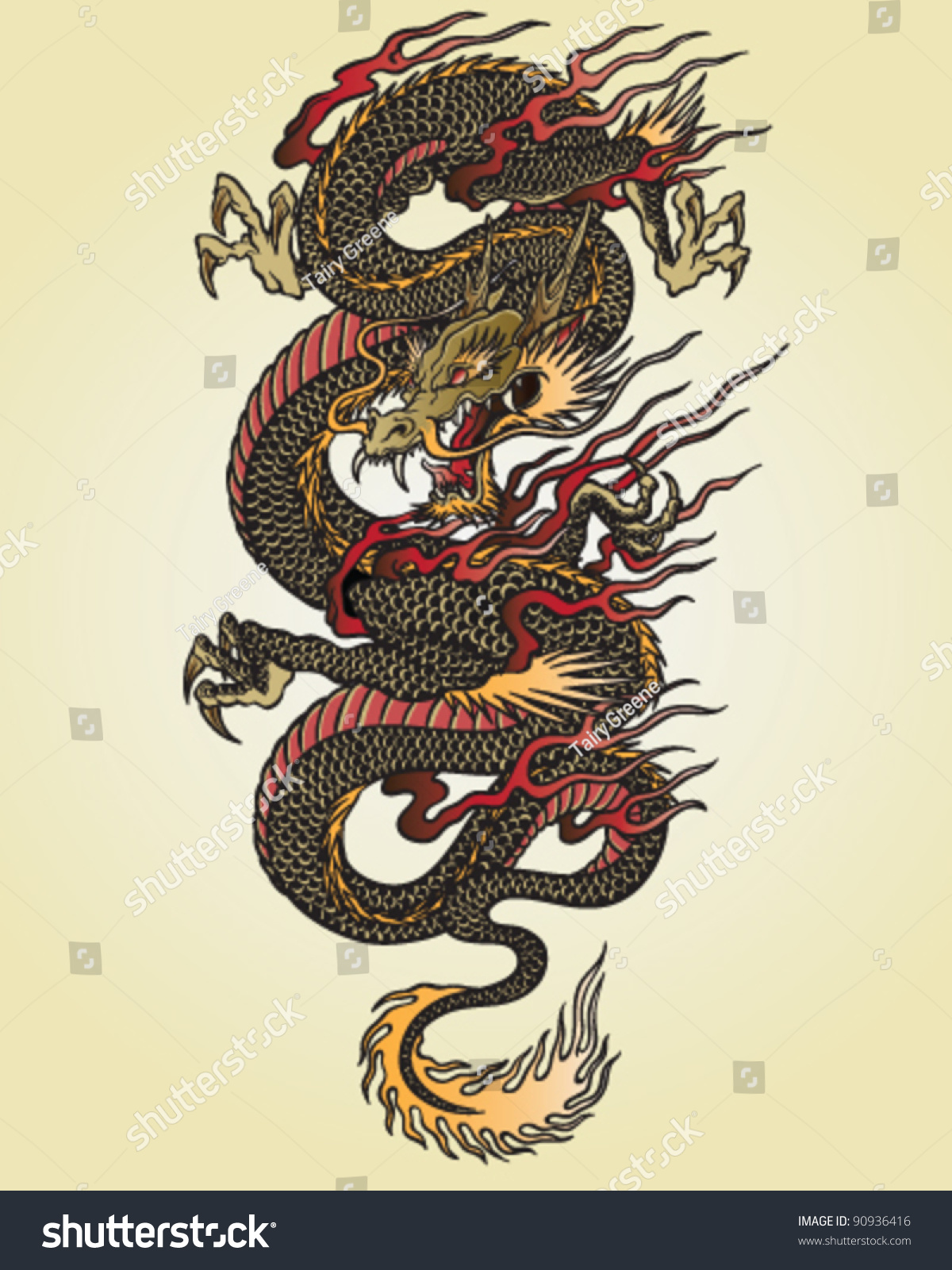 Majestic Asian Dragon Tattoo