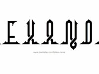 tattoo-design-male-name-alexander-1