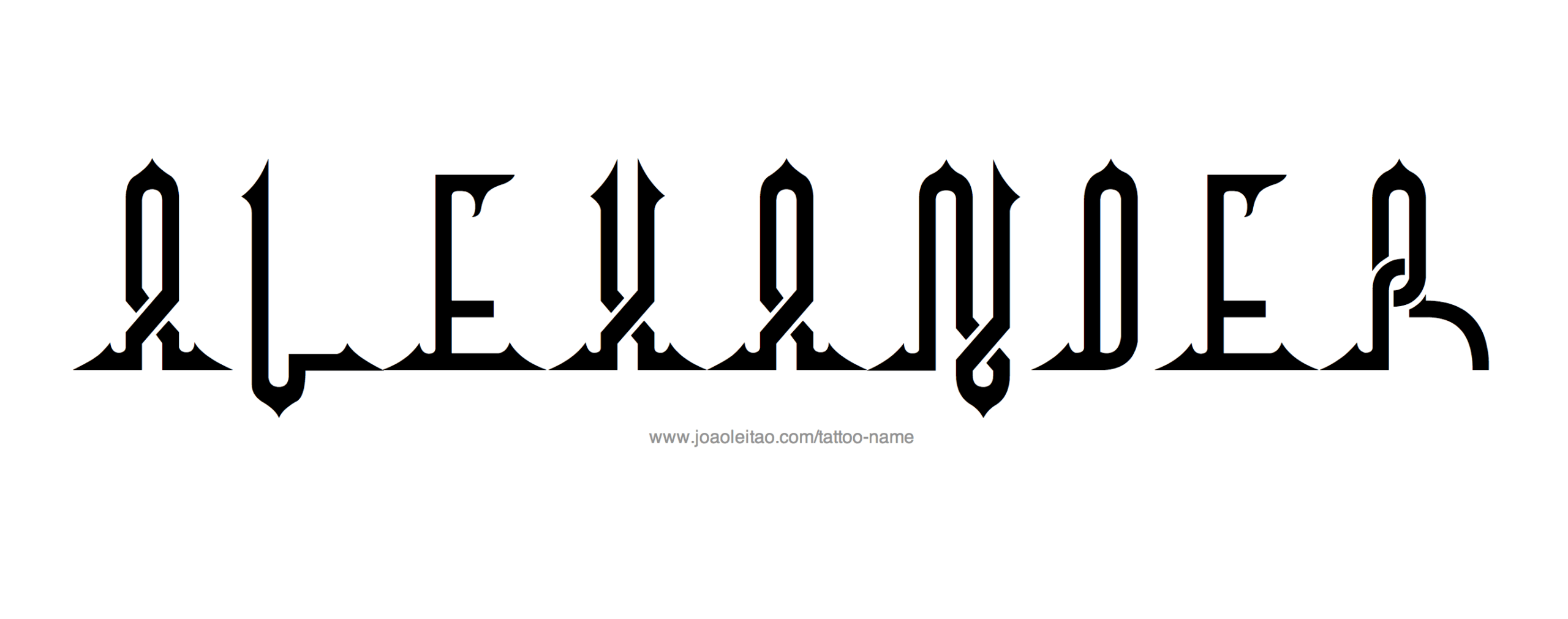 Alexander Name Tattoo Design 2