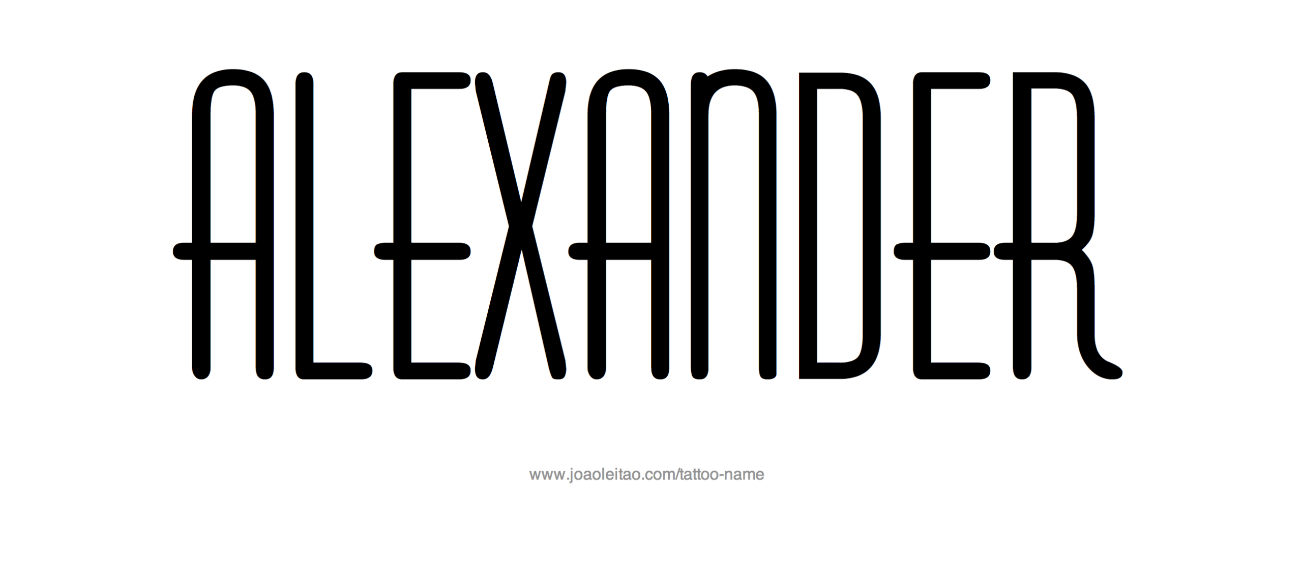 Alexander Name Tattoo Design 1
