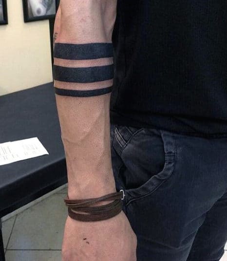 Three solid armband tattoo designs for men