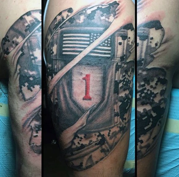 Army tattoo showcasing pride