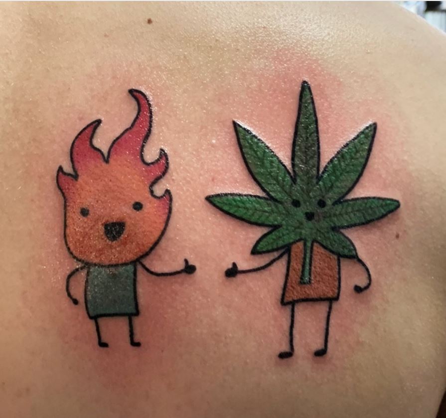 Simple weed tattoos