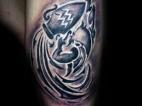 white-and-grey-ink-aquarius-symbol-mens-leg-tattoos